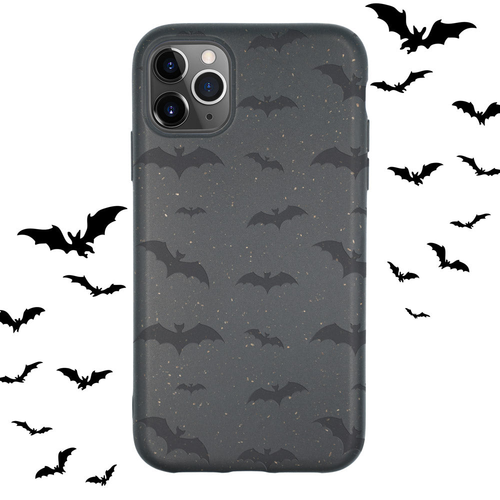 Bats Halloween Biodegradable Phone Case - Black-0